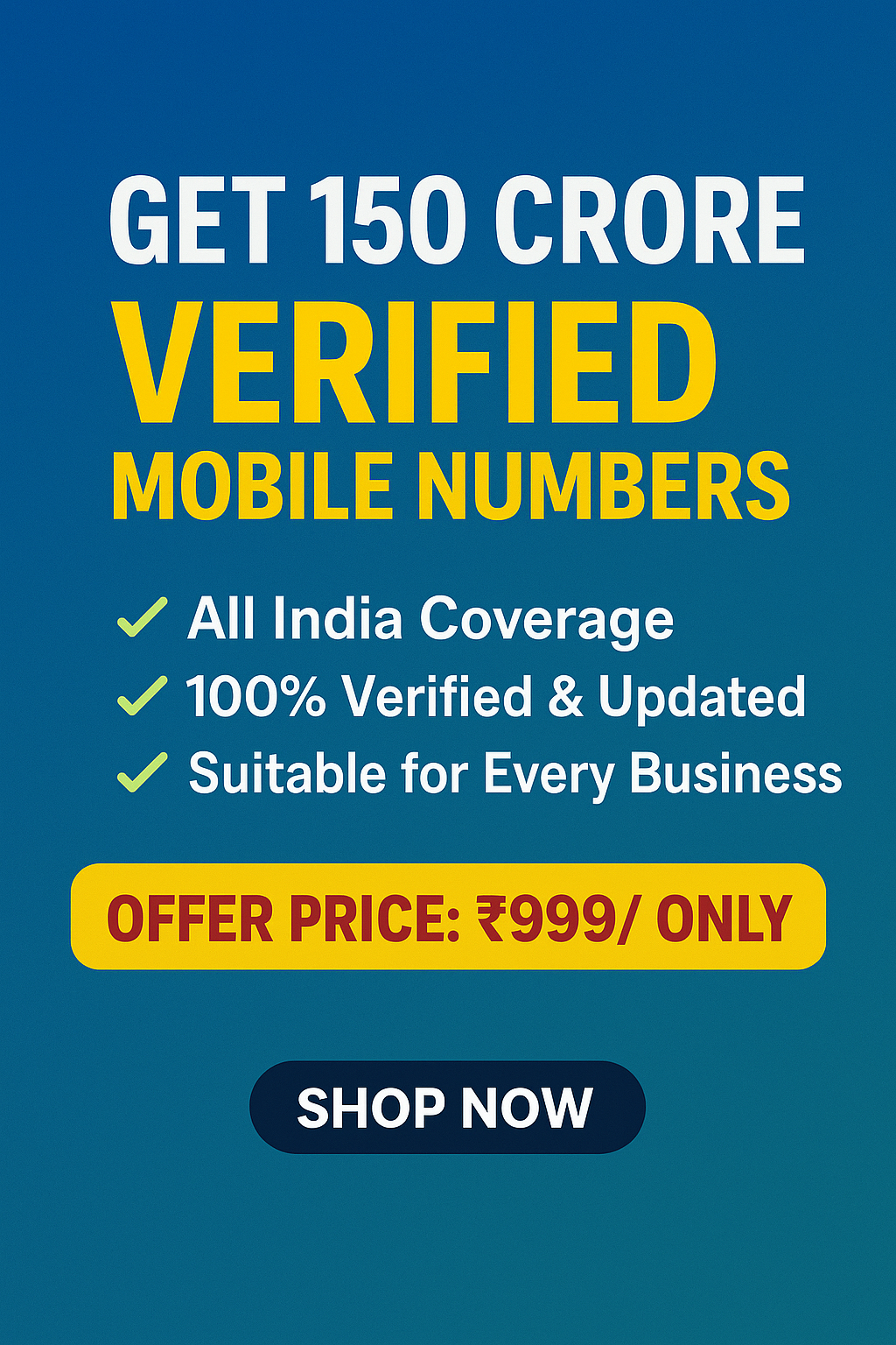 Buy Pan India Mobile Number Database⭐⭐⭐⭐⭐4.9/5
