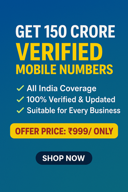 Buy Pan India Mobile Number Database⭐⭐⭐⭐⭐4.9/5