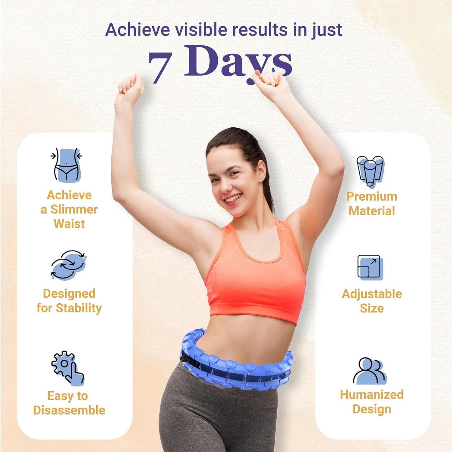 Smart Weighted Hula Hoop - Fun Fitness Core Training |